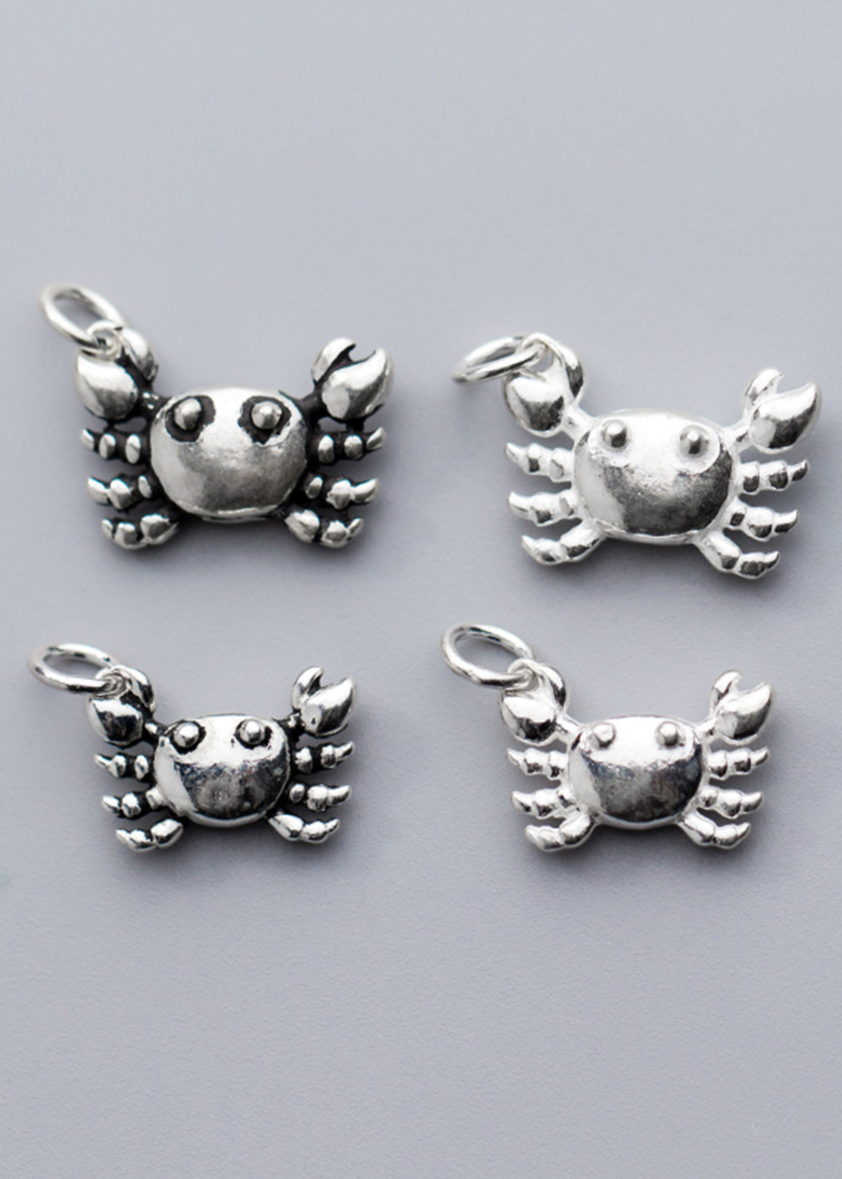 Charm bạc hình cua nhỏ mặt treo - Ngọc Quý Gemstones