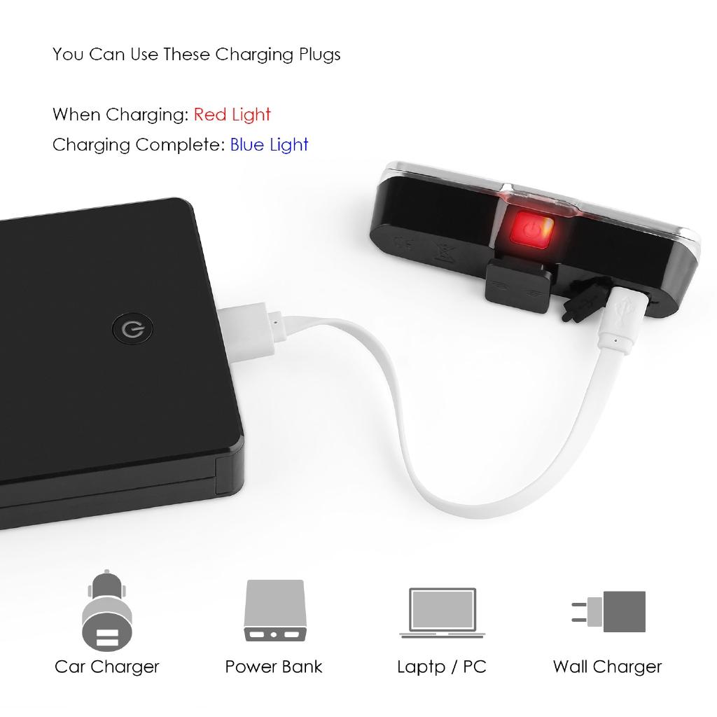 Đèn đuôi xe đạp MOSOWORLD 2 / 3 màu có cổng sạc USB