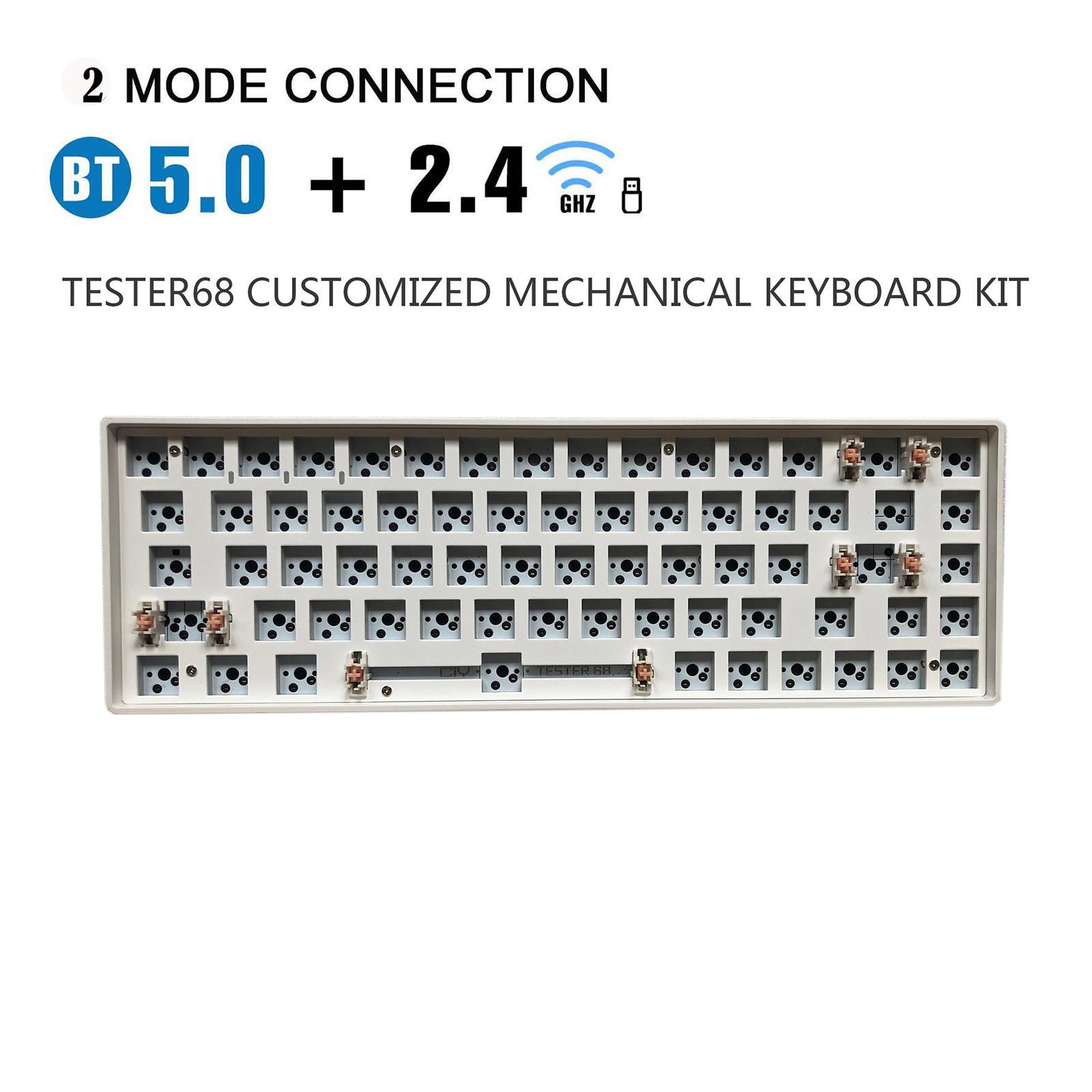 68 Keys Modular Mechanical Keyboard Plug White Laptop