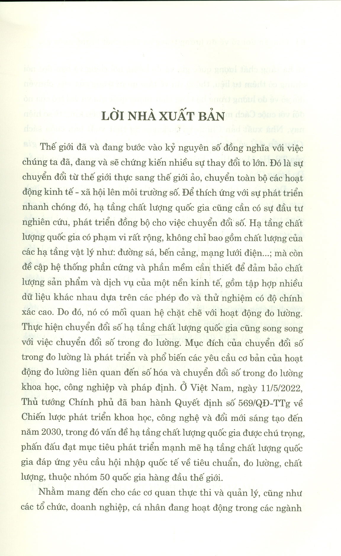 Sách - Chuyển đổi số về đo lường trong hạ tầng chất lượng quốc gia