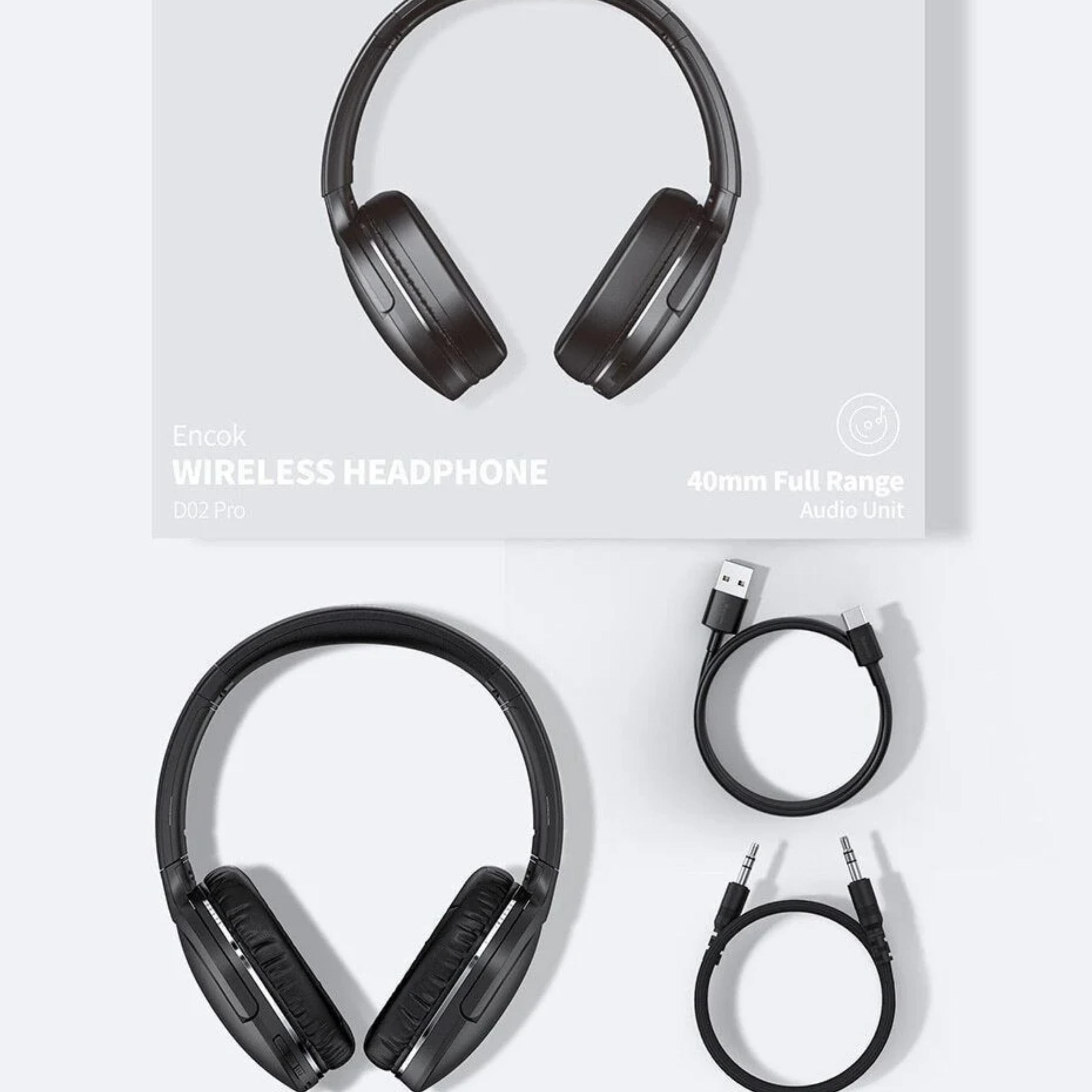 Tai nghe chụp tai không dây cao cấp Baseus Encok Wireless headphone D02 Pro LV438 - WL [Hàng Chính Hãng