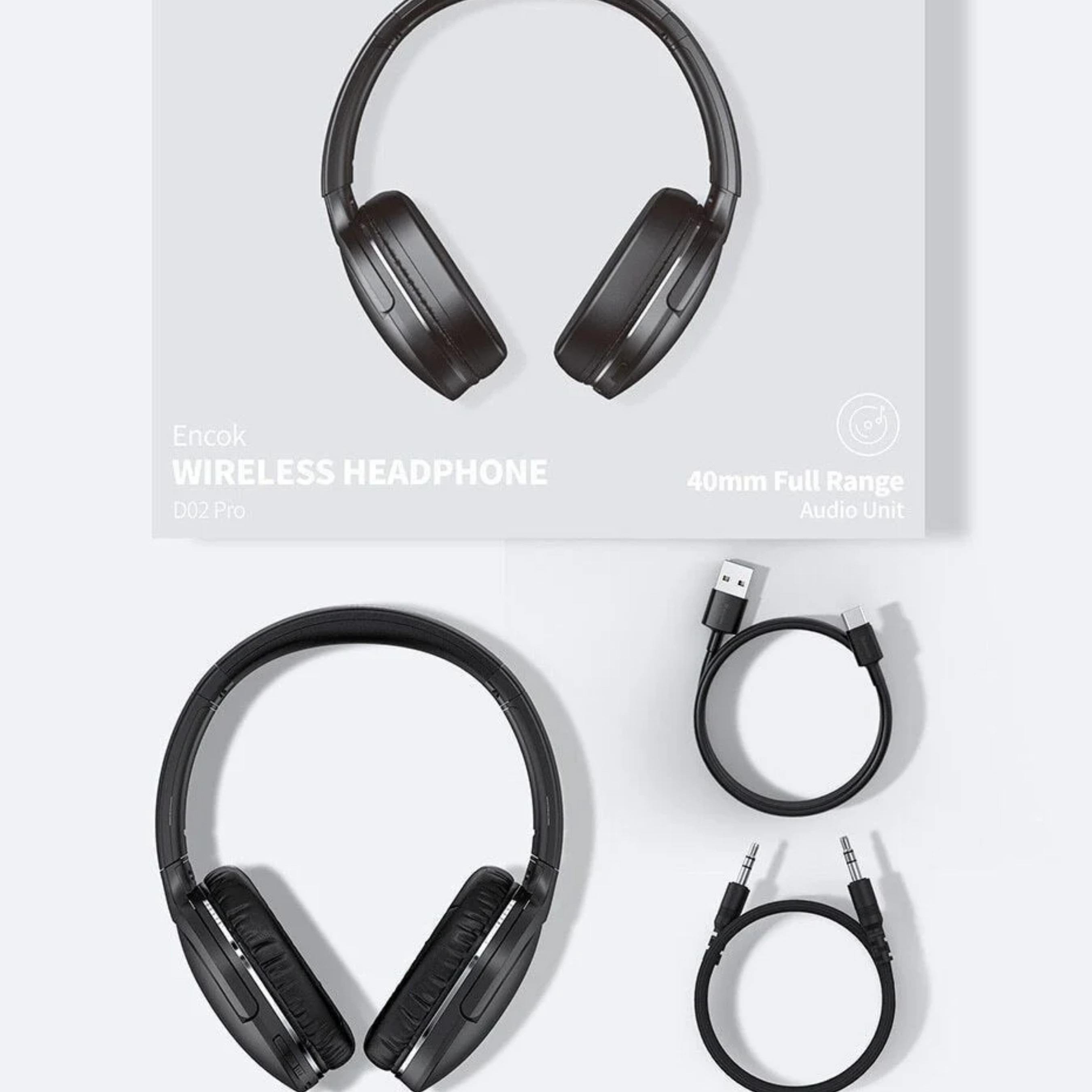 Tai nghe chụp tai không dây cao cấp Baseus Encok Wireless headphone D02 Pro LV438 - WL