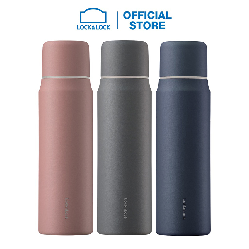 Bình giữ nhiệt Lock&Lock 505ml Maman Cup Vacuum Bottle LHC1487 - Hàng chính hãng, nắp dùng làm cốc nước uống - Hapos