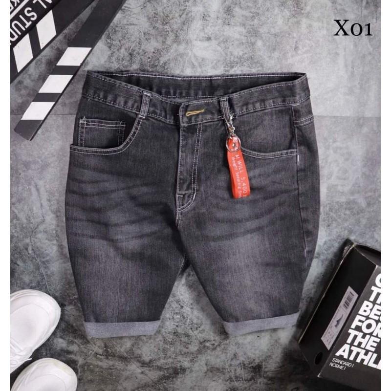 Quần short jeans nam cao cấp trơn