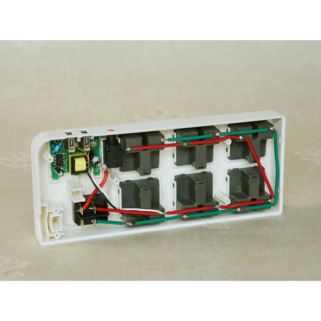 Ổ Cắm Kèm Cổng USB DoBo 3D 16A 3 ổ cắm - 3 Mét