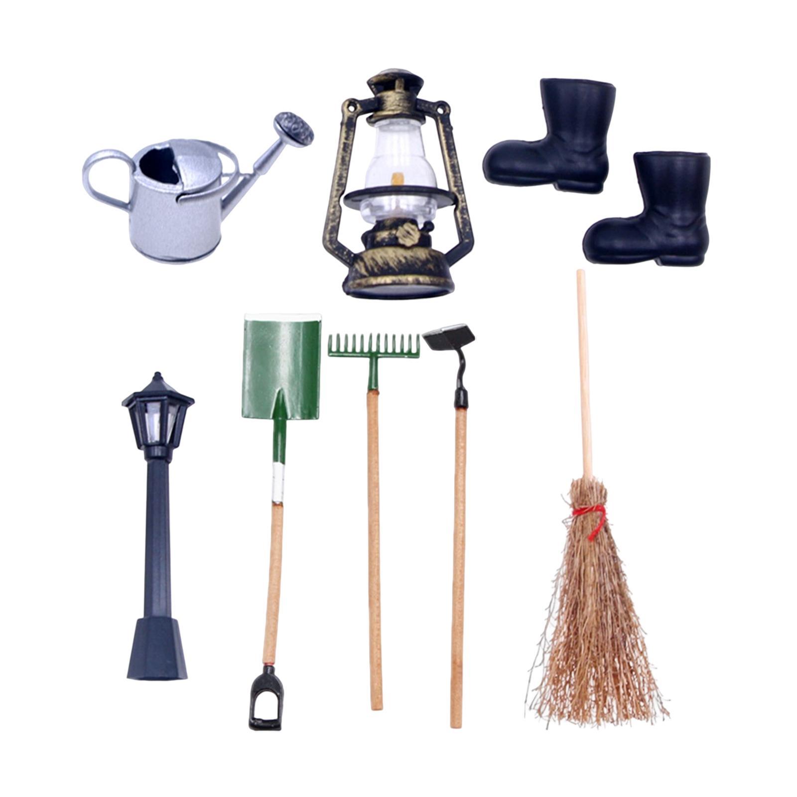 Dollhouse Garden Tools Pretend Play for Fairy Garden Micro Landscape Decor