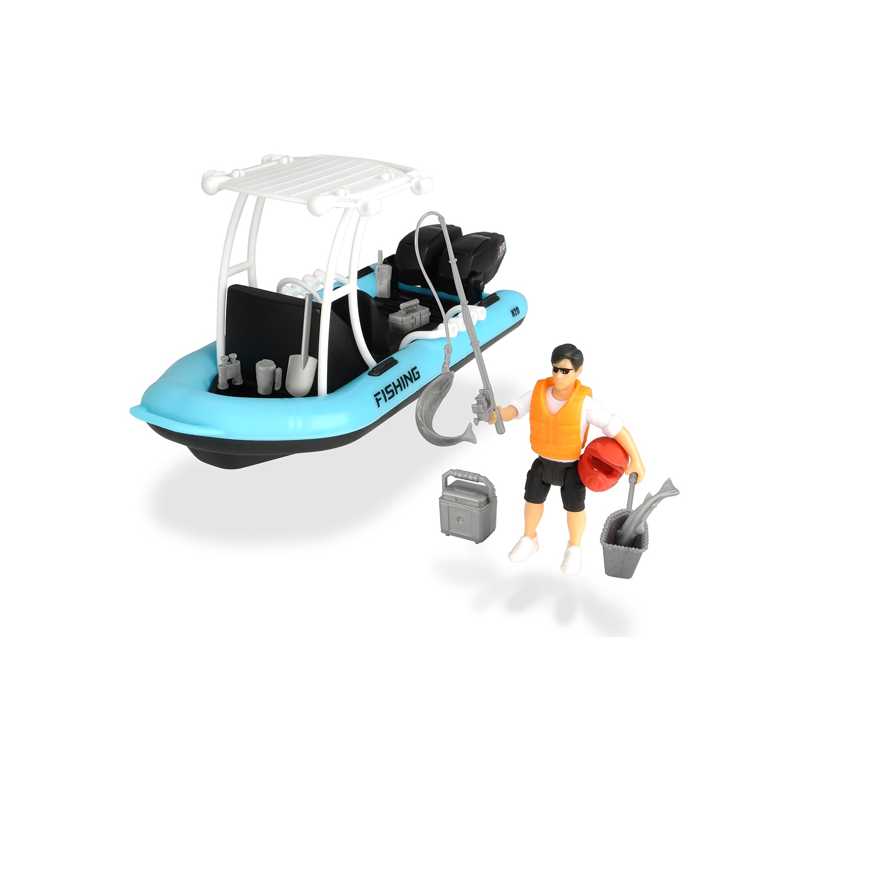 Bộ Đồ Chơi Thuyền Câu Cá Dành Cho Bé Yêu DICKIE TOYS Playlife-Fishing Boat 203833004 - Đồ Chơi Đức Chính Hãng