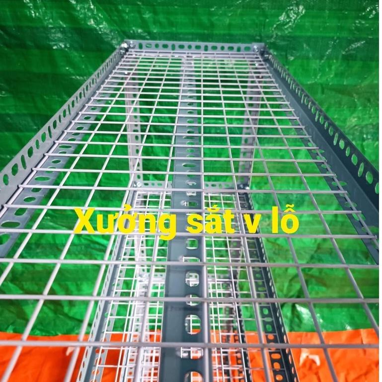 Kệ Sắt Vê lỗ 5 TẦNG Kệ vỉ lưới sắt ô vuông,DÀI CAO NHIỀU KÍCH THƯỚC