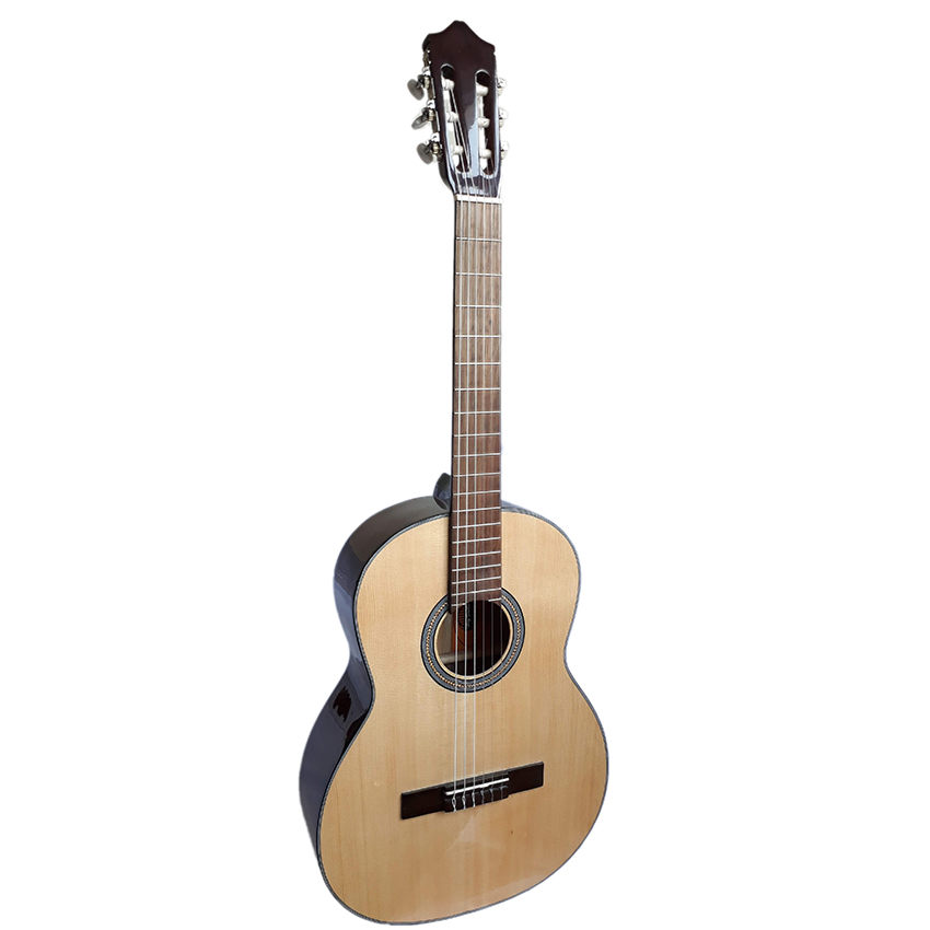 Đàn Guitar Classic DC120 dây nilon mặt gỗ thông lưng và hông gỗ hồng đào dòng trung kỹ cho âm thanh ấm áp trữ tình Duy Guitar