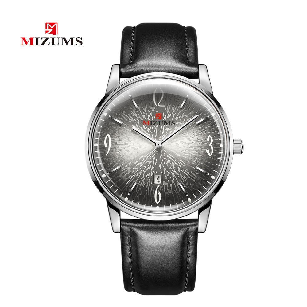 Đồng hồ lịch chống nước Thời trang  bằng da công sở MIZUMS