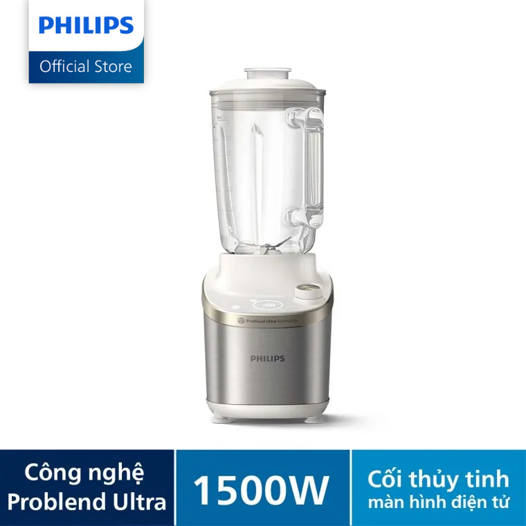 Máy Xay Sinh Tố Philips HR3760/01 ProBlend Ultra Xay tốc độ cao, màn hình kỹ thuật số - Hàng Chính Hãng
