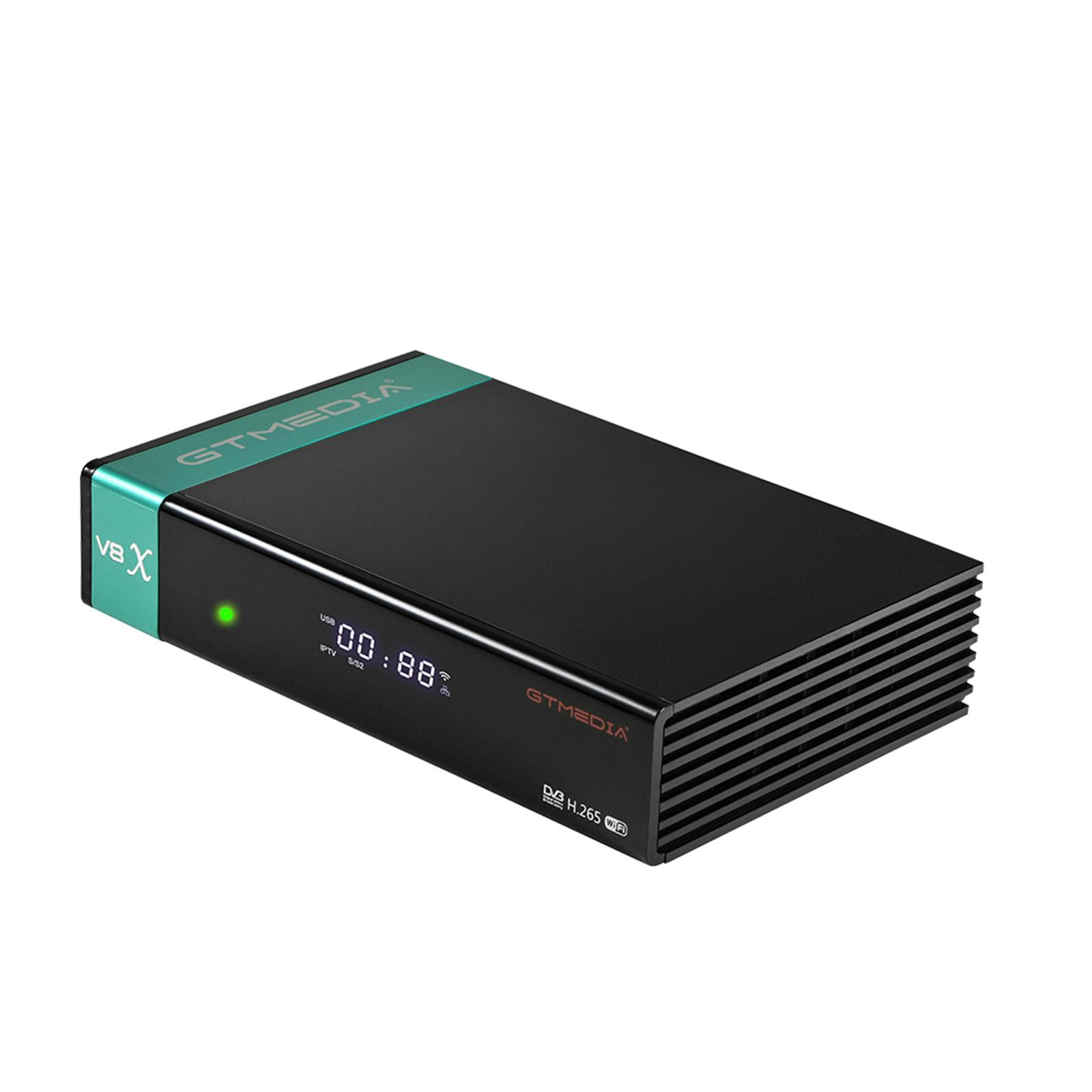 Bộ thu tín hiệu kỹ thuật số GTMEDIA V8X DVB-S / S2 / S2X FTA Hộp giải mã tín hiệu số Full HD 1080P Điều khiển từ xa Tích hợp WiFi H.265 V8