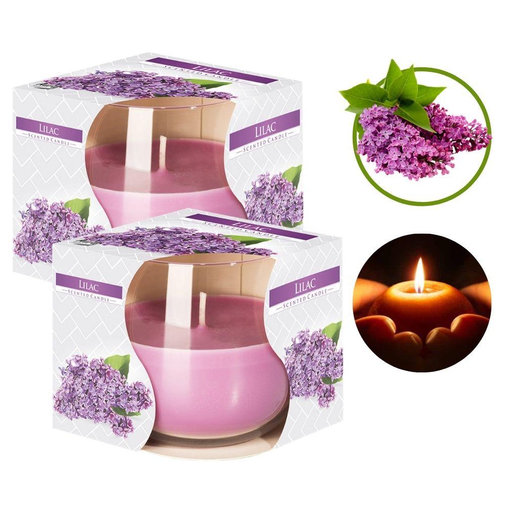Combo 2 ly nến thơm Bispol nhập khẩu Châu Âu Lilac 100g - hoa tử đinh hương