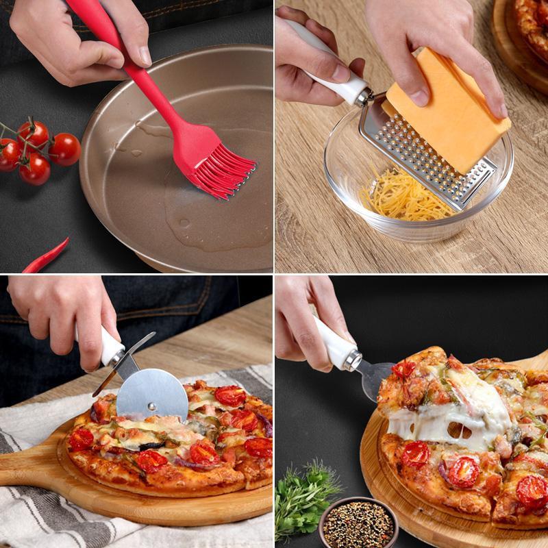 Khuôn nướng bánh piza chống dính vàng