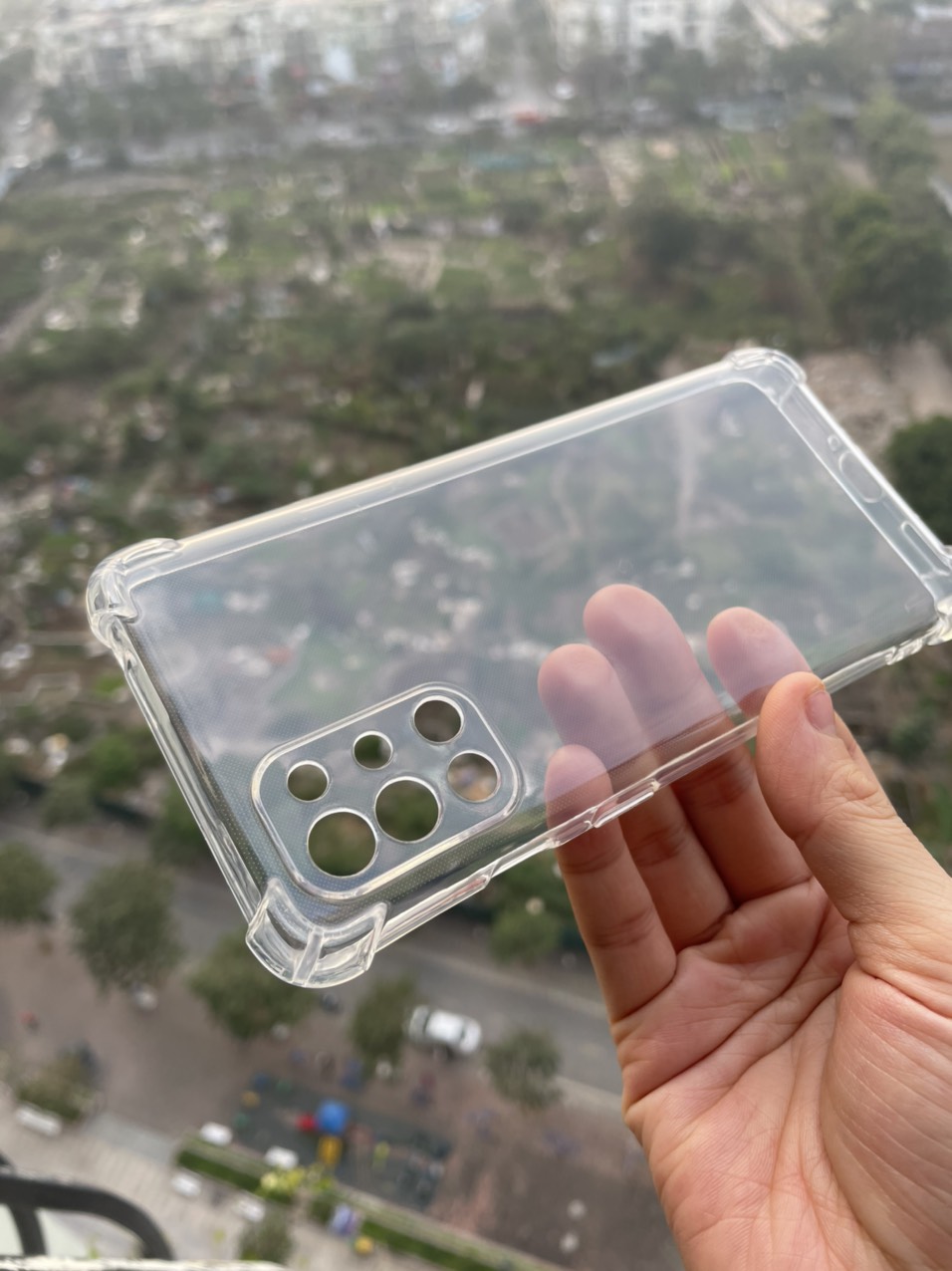 Ốp lưng silicon trong suốt cho Oneplus 9R chống sốc 4 góc khoét mắt bảo vệ camera