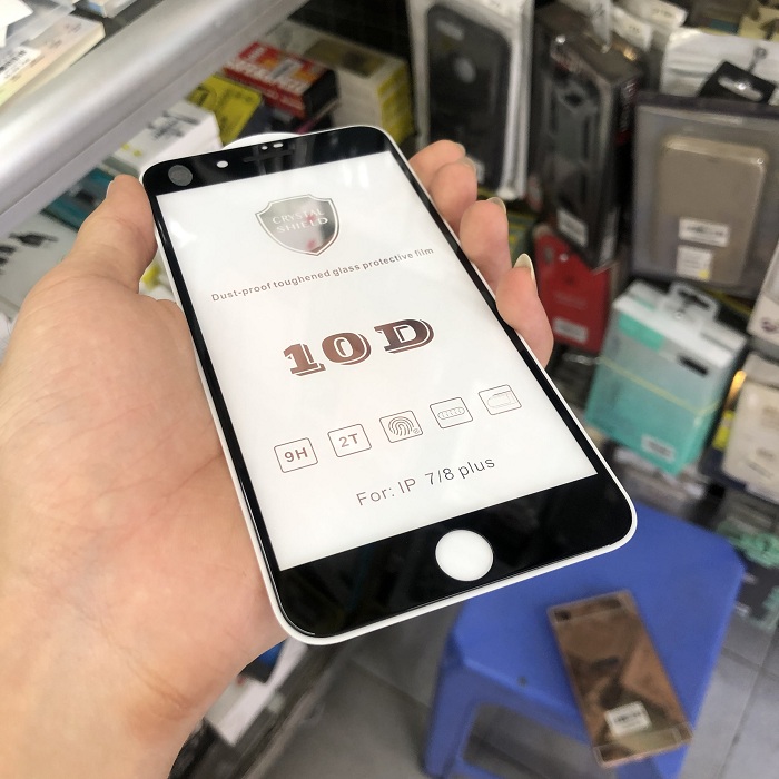 Tấm dán kính cường lực full màn hình 10D dành cho iPhone 7 Plus