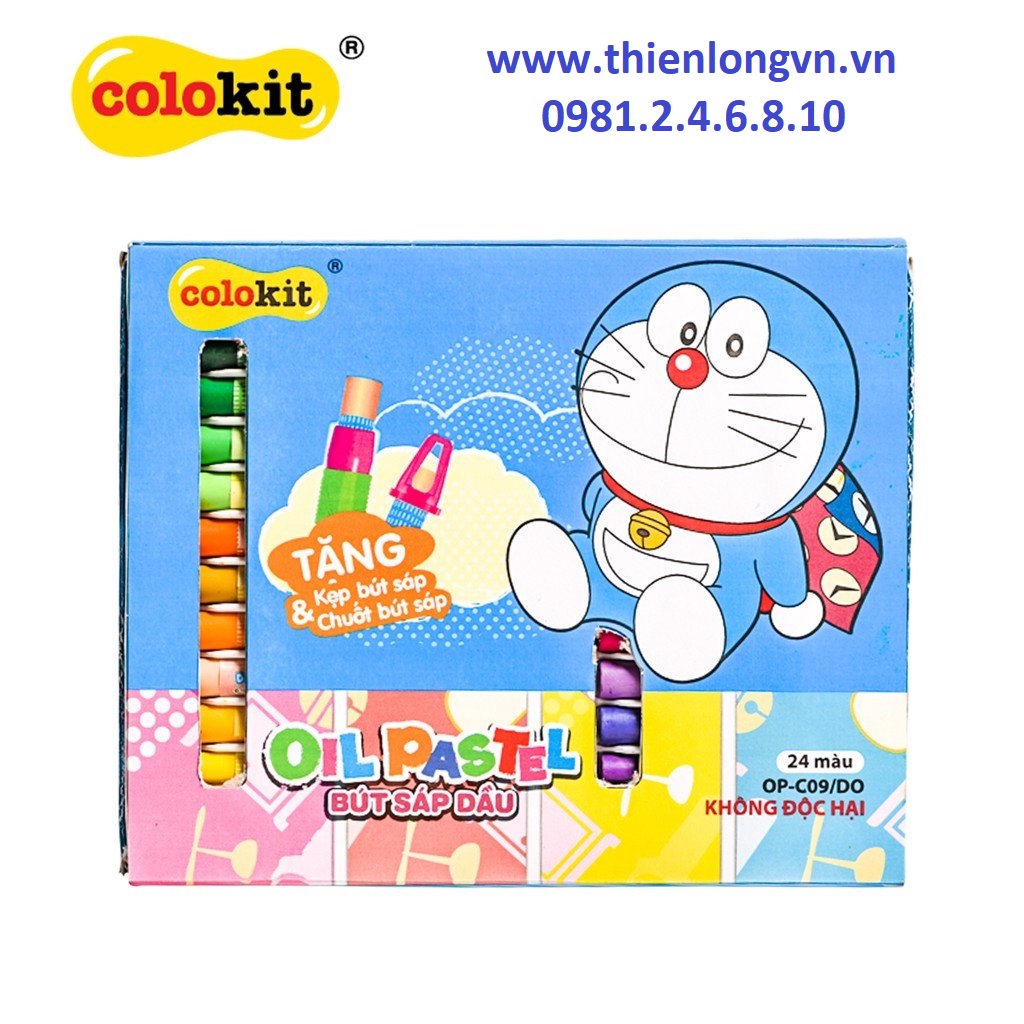 Sáp dầu 24 màu Colokit Doraemon OP-C09/DO