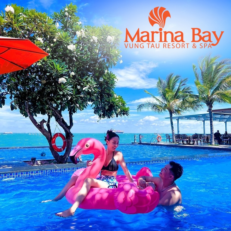 Marina Bay Vũng Tàu Resort & Spa 5* - Bên Bờ Biển, Buffet Sáng Cực Chất, Phòng Cao Cấp, Hồ Bơi Vô Cực Đẹp Xuất Sắc