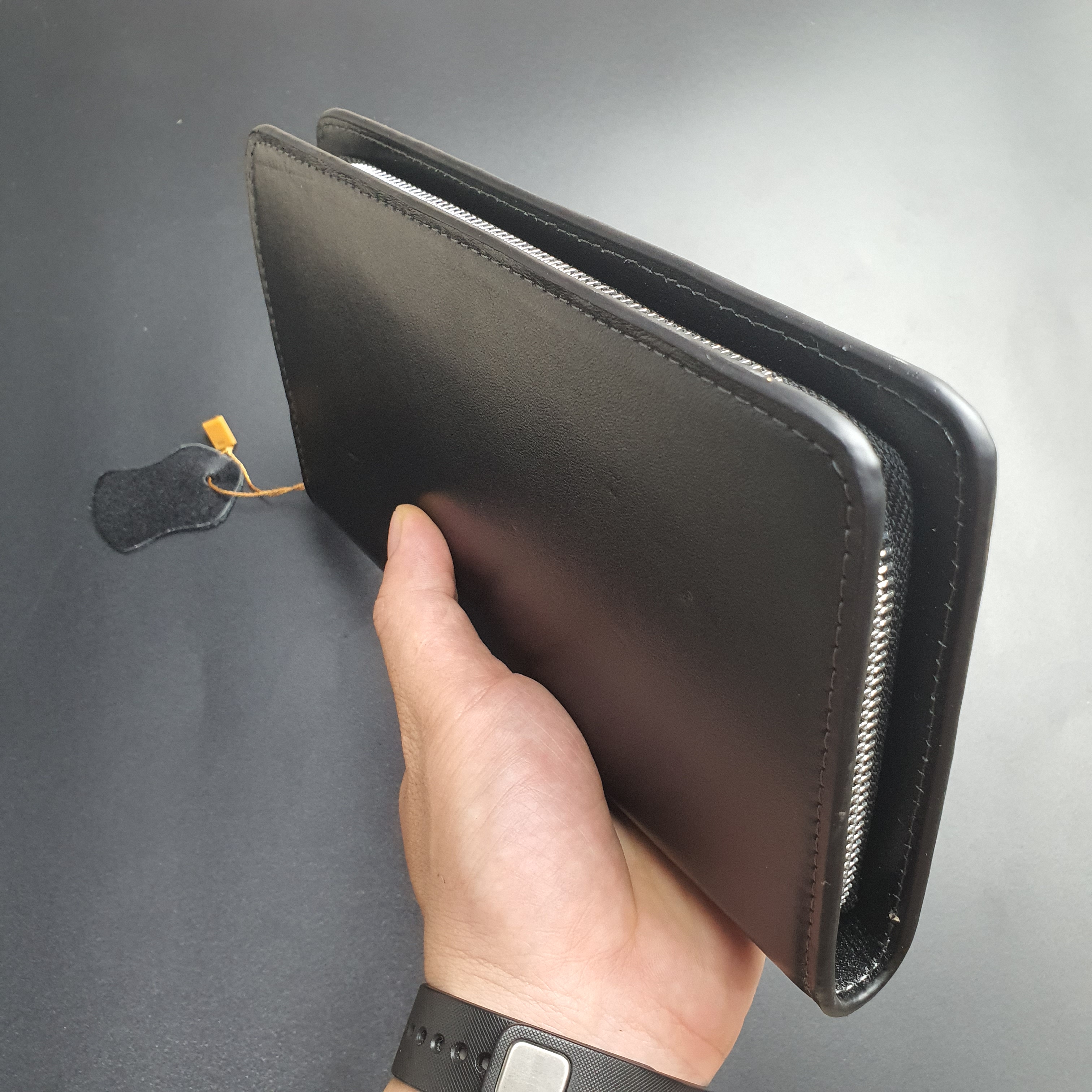 Clutch da thật 1 ngăn khóa CL125 - 100% da bò thật, BH 3 năm