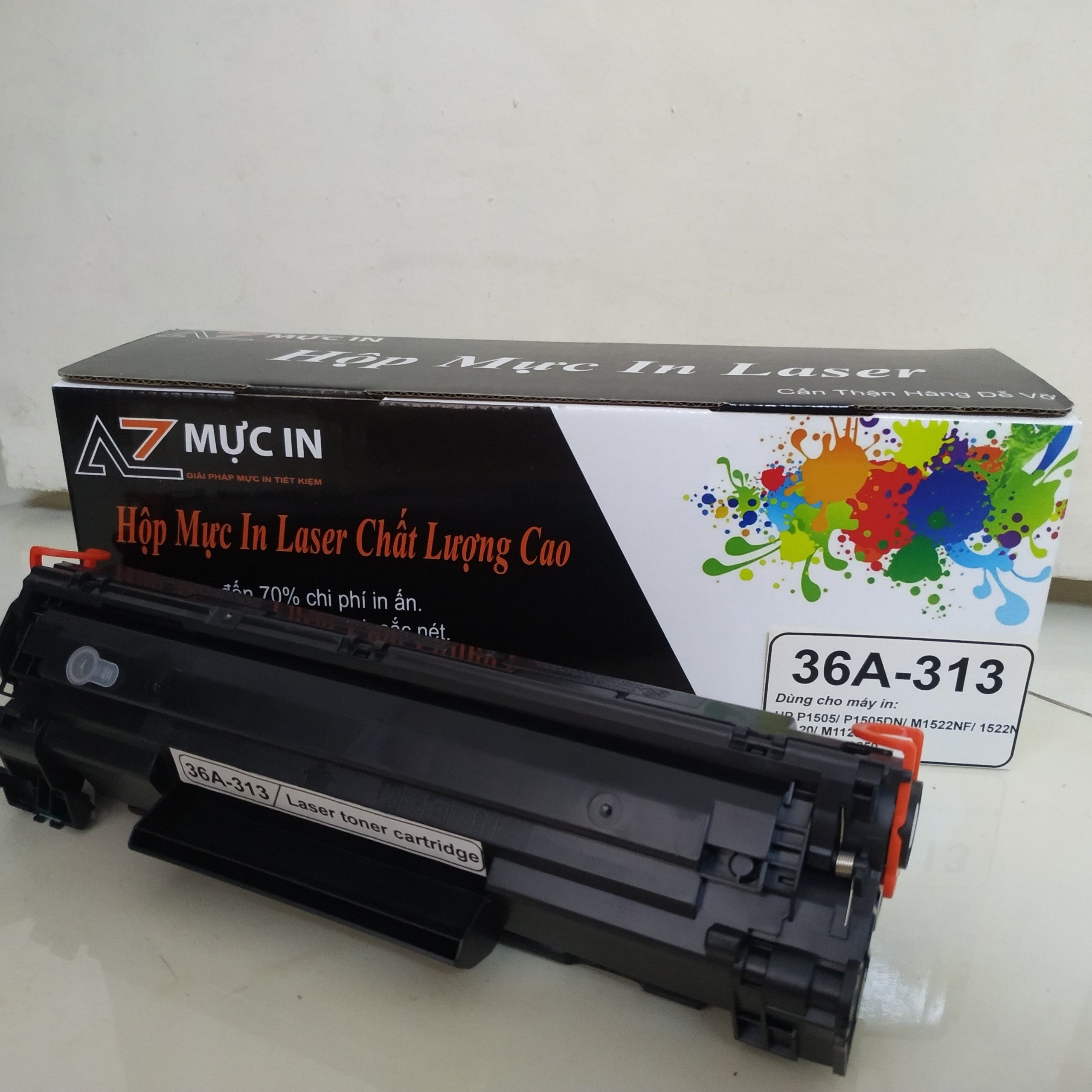 Hộp mực có lỗ đổ mực 36A cho máy in HP P1505n, M1522nf, M1120