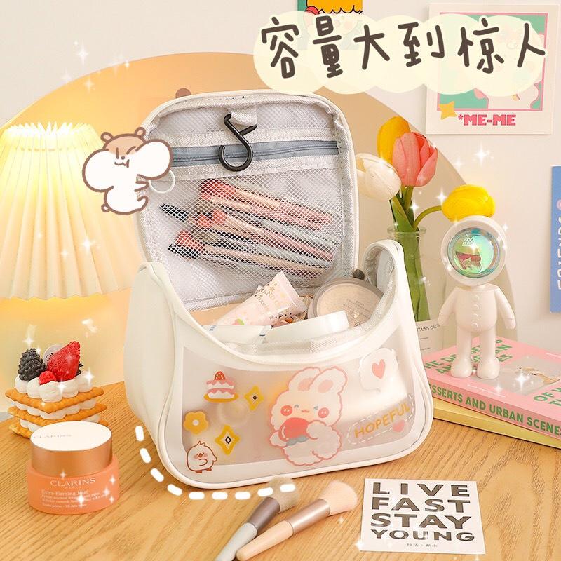 Túi đựng mỹ phẩm WASHBAG Trong Suốt Thế Hệ mới  Du Lịch Tiện Lợi