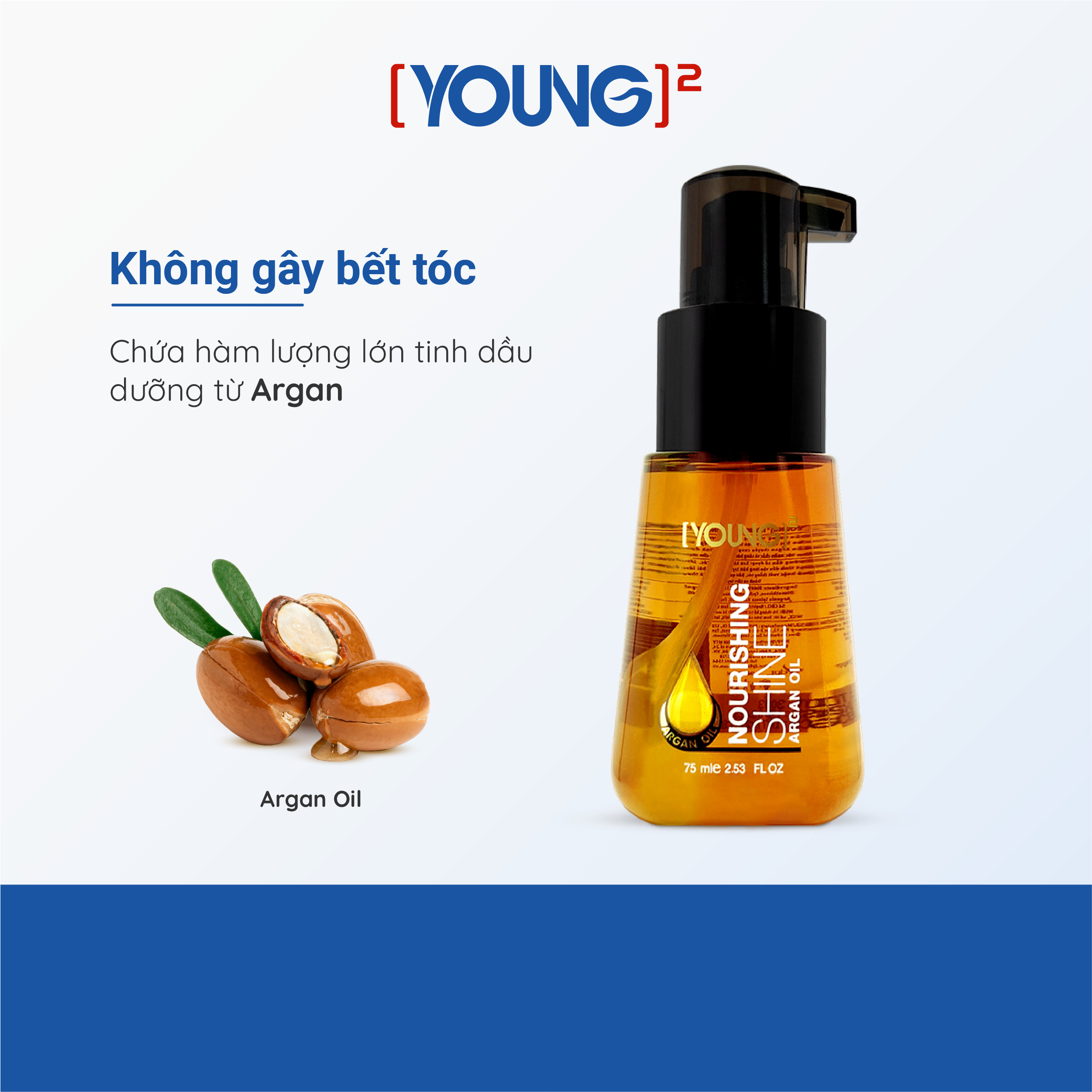 Dầu dưỡng tóc YOUNG giúp tóc vào nếp và bóng mượt