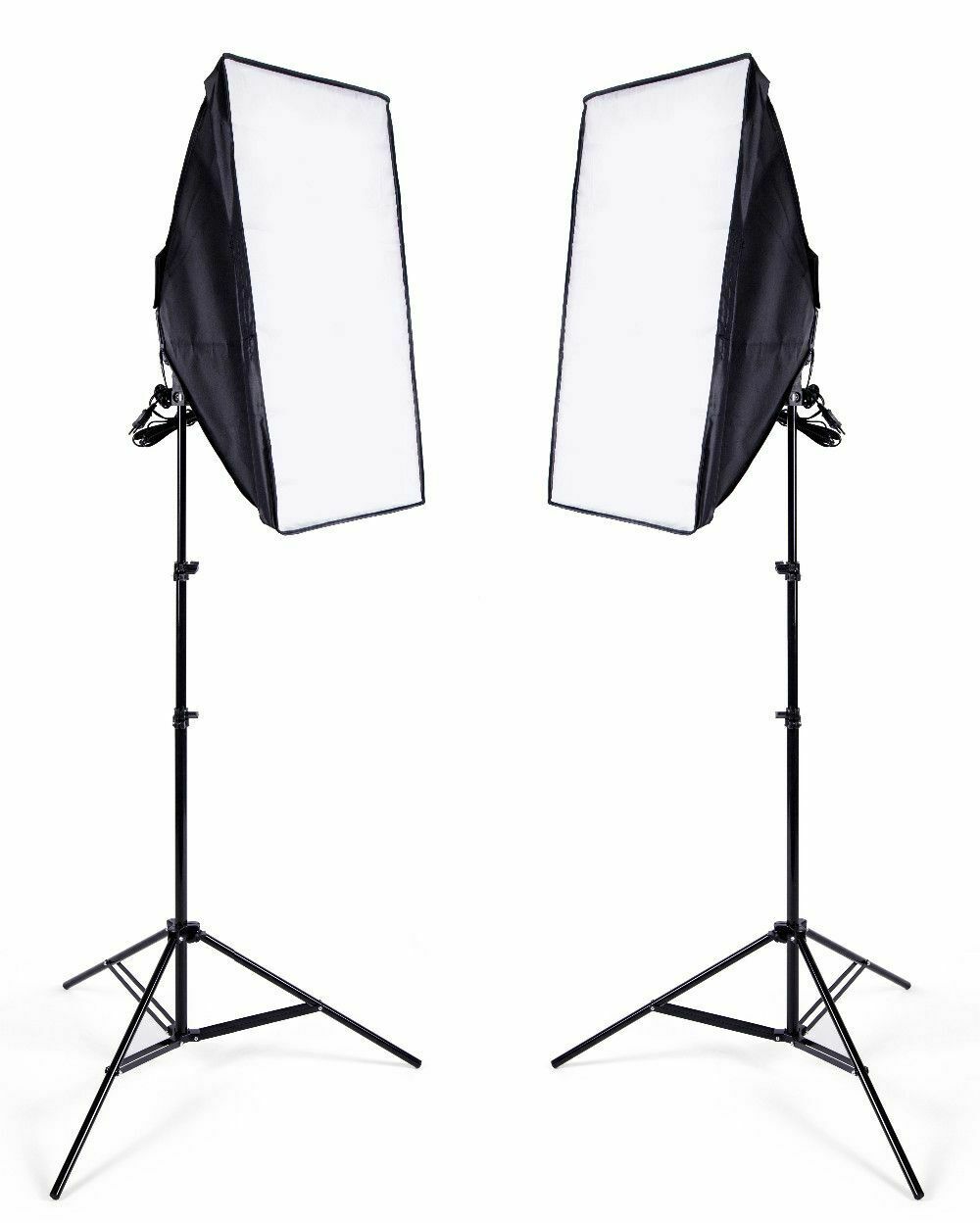 2 Softbox đuôi sứ 4 chuôi 50x70cm - 8 đèn Led 360 độ 480W - 2 chân đèn 2m