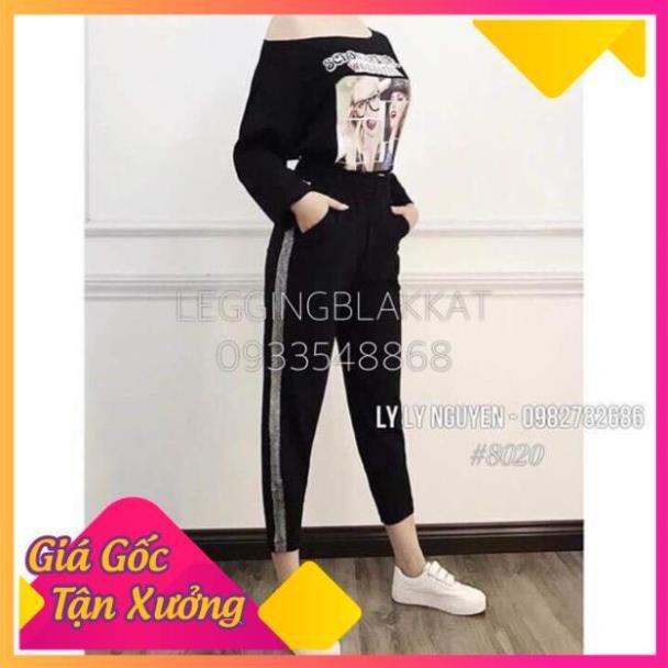 Quần baggy sọc siêu đẹp chất cotton mềm mịn thời trang Banamo Fashion quần baggy 1 sọc cotton 811/812