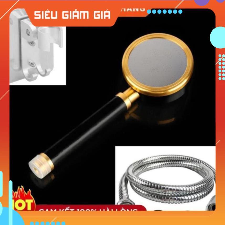 Bộ vòi sen tăng áp 300% bằng hợp kim nhôm chống oxi hóa , chống rỉ sét màu vàng đen sang trọng 206779