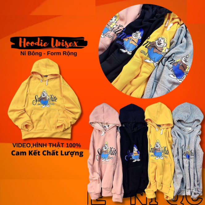 Áo hoodie nam nữ nỉ bông dày dặn form rộng unisex in chú hề SN WHITE - THEULZZANG