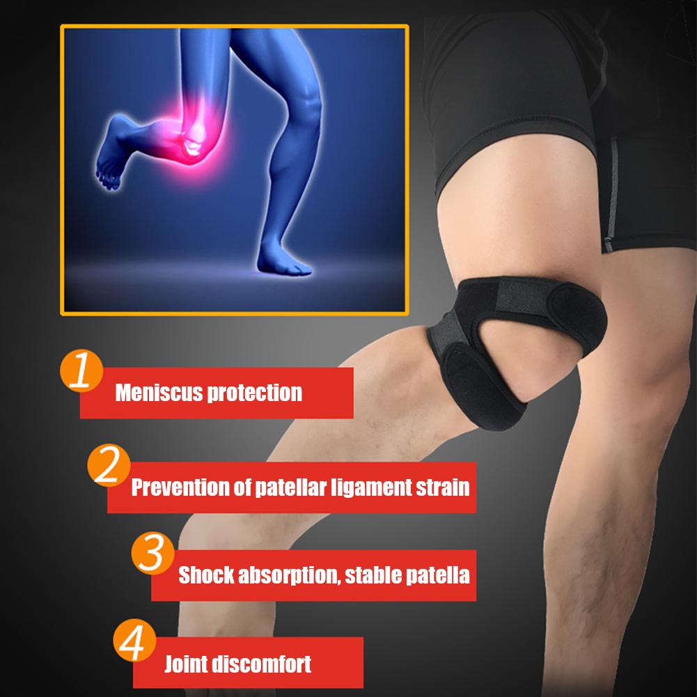 Thể Thao Nén Dây Đeo Bảo Vệ Đầu Gối Có Thể Điều Chỉnh Xương Bánh Chè Băng Bảo Vệ Quấn Nẹp Đi Bộ Đường Dài Chạy Bóng Rổ Hỗ Trợ Đầu Gối Tay Color: Blue