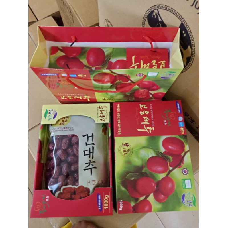 Táo đỏ Hàn Quốc sấy khô hộp 1KG