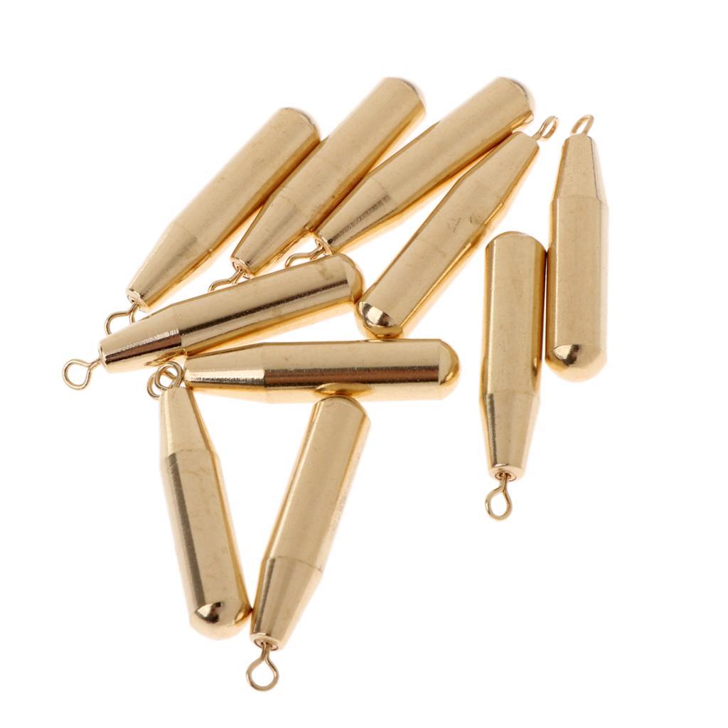 30pcs Brass Sinker Drop Shot Weights Sinker Perch Pike Fishing