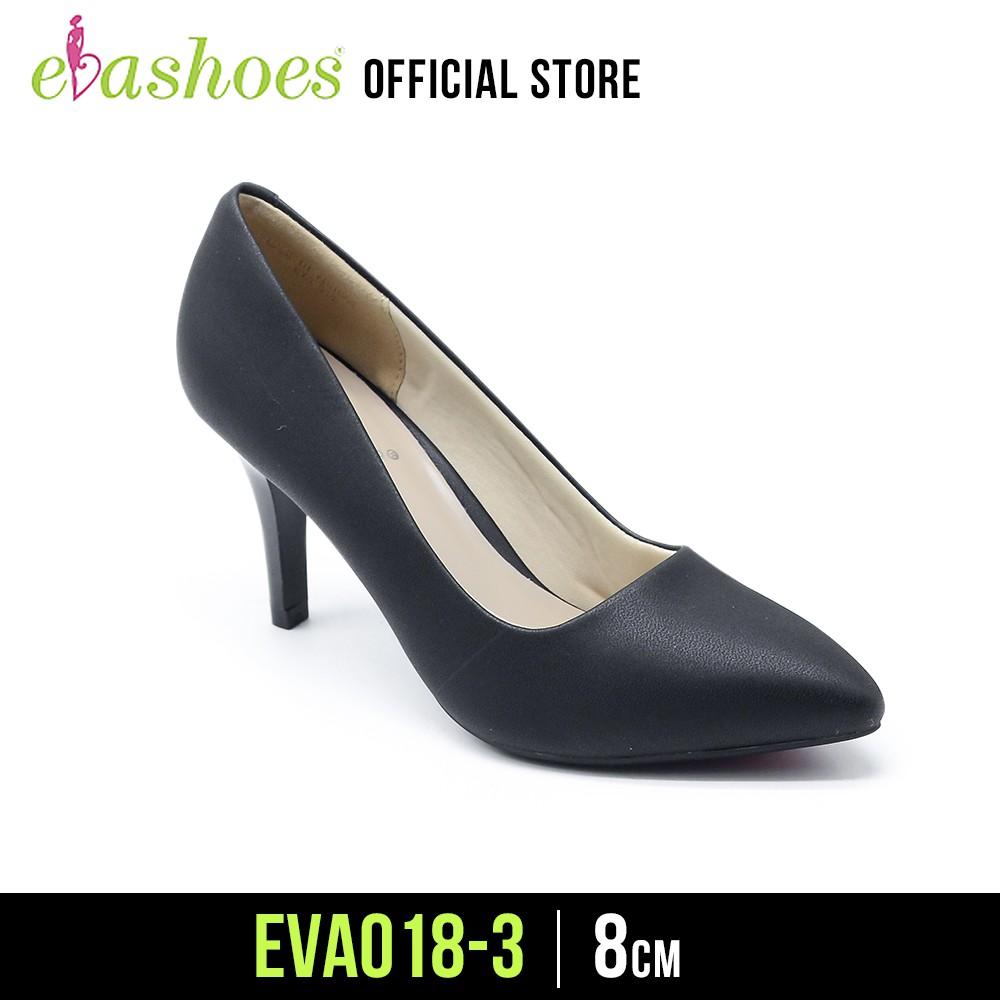 Giày Cao Gót Bít Mũi Đế Nhọn Da Tổng Hợp 8cm Evashoes