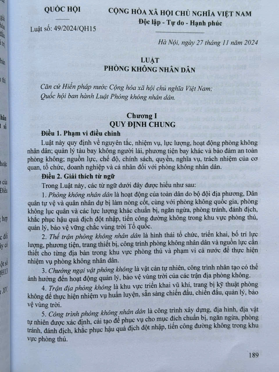 Sách Hệ Thống Toàn Văn 18 Văn Bản Luật được thông qua tại Kỳ họp thứ 8, Quốc hội khóa 15 (V2552T)