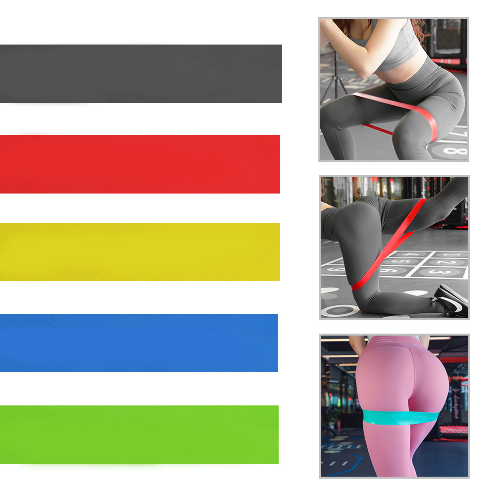 Bộ 5 Dây Đàn Hồi, Dây Kháng Lực Tập Gym Đủ Màu Sắc