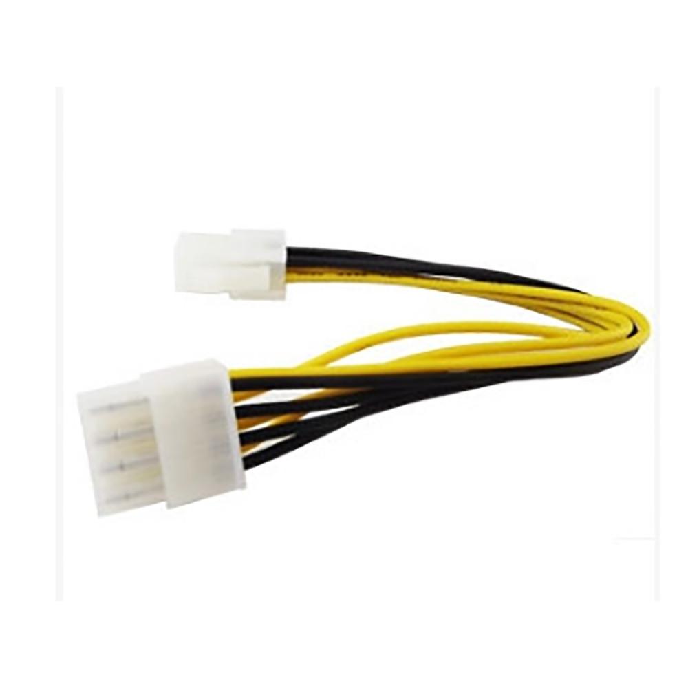 18cm ATX 4 pin nam đến 8 pin nữ EPS Power Cáp bộ chuyển đổi CPU Đầu nối năng lượng chất lượng cao trong kho Bán buôn Dropship