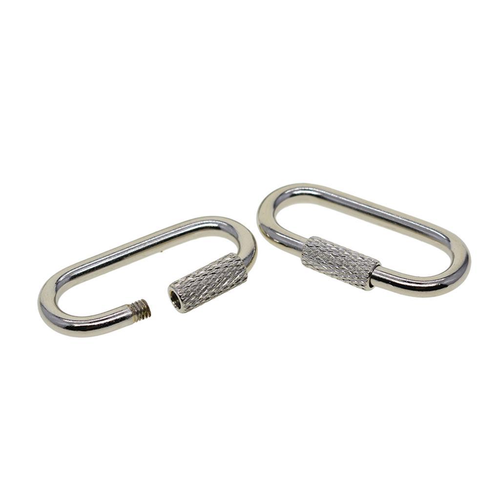 10Pcs Outdoor Climbing Carabiner Stainless Steel Hook,Camping Sport