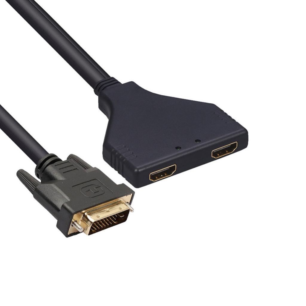 DVI To 2 HDMI 1 In 2 Out HD 1080P TV 3D Video