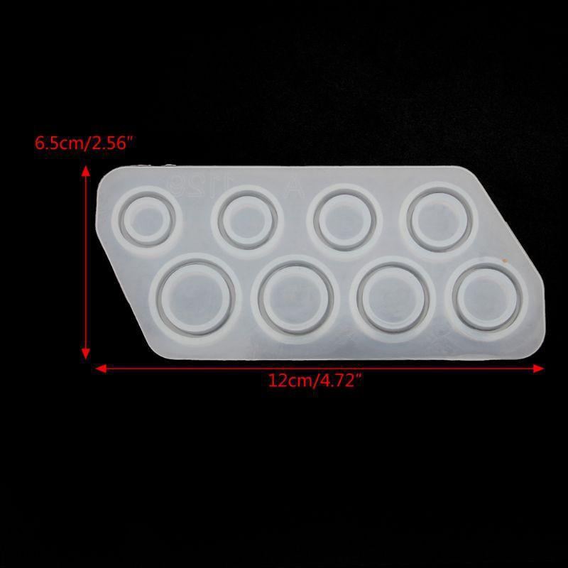 Khuôn Resin Bằng Silicon Có 8 Ô Tròn Tiện Lợi