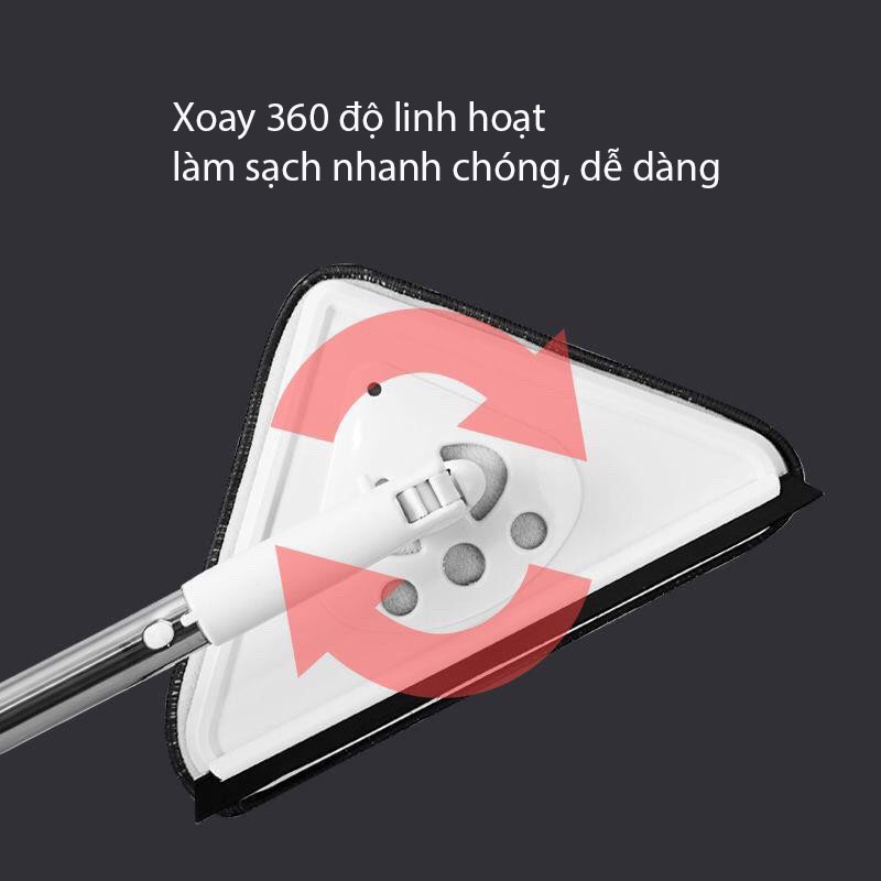 Chổi lau đa năng hình tam giác LA-03 lau cửa kính, tường trần nhà, sàn nhà tiện lợi, nhẹ nhàng, hiệu quả