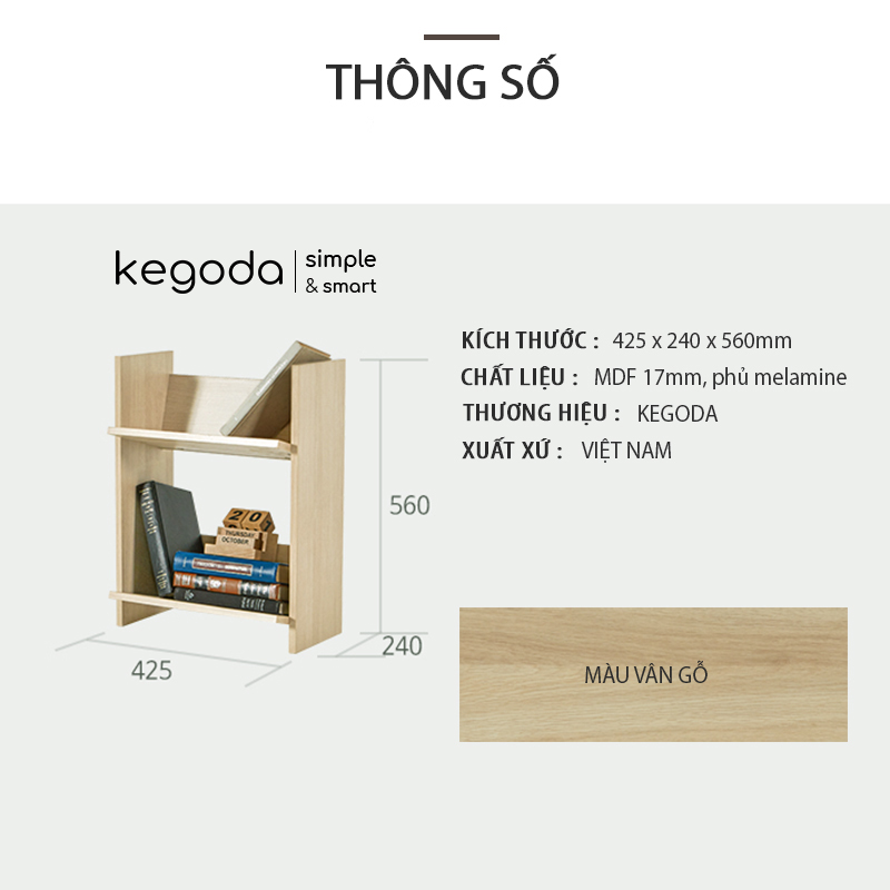 Combo 3 Kệ Gỗ Trang Trí Mori Nhiều Tầng Đa Năng Thương Hiệu KEGODA