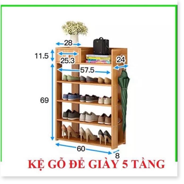 KỆ ĐỰNG GIÀY DÉP GỖ 5 TẦNG( CHẤT LƯỢNG CAO )