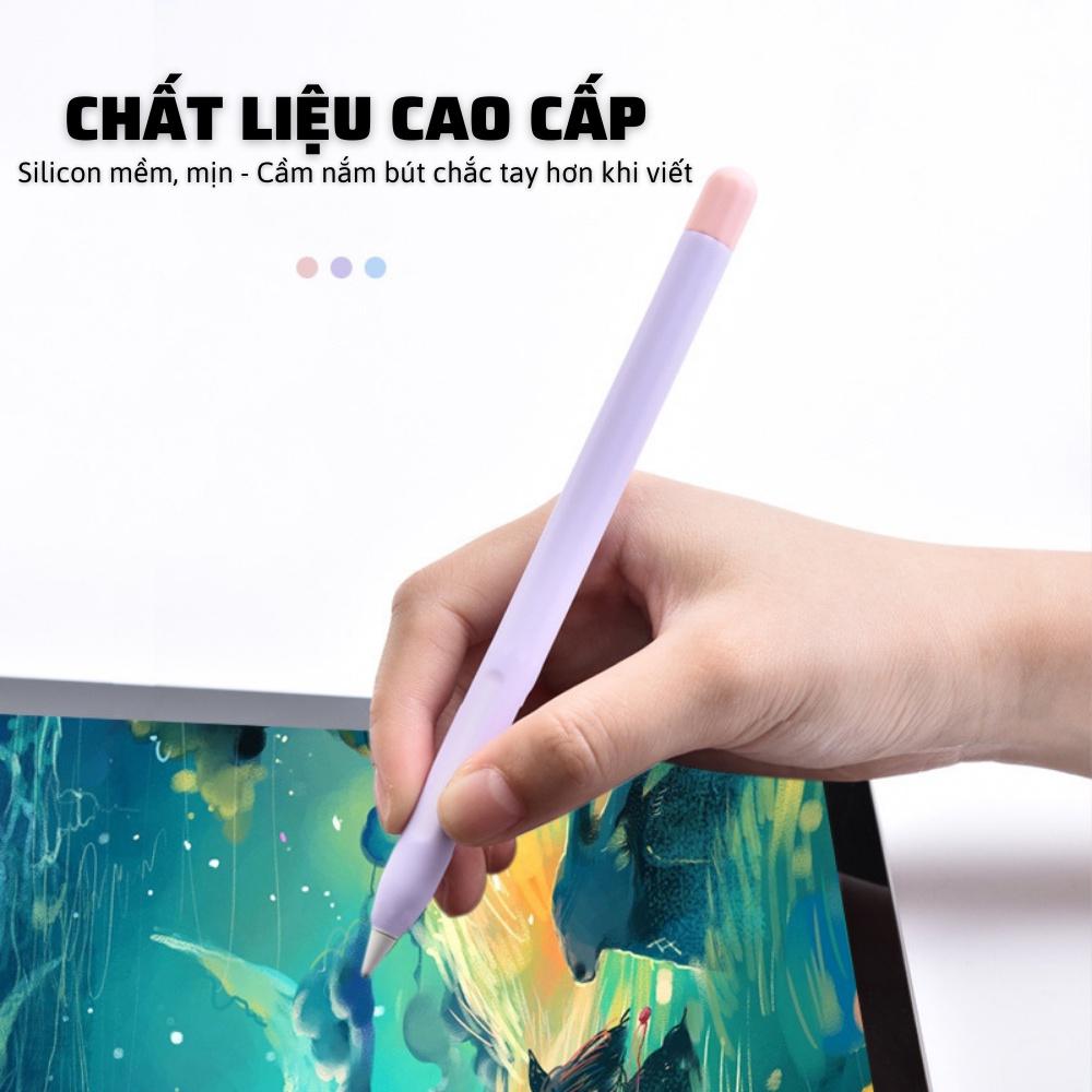 Bọc silicon, vỏ, case dành cho Apple Pen 1/2 và dành cho Stylus Gen 2 Pro, hỗ trợ hít vào cạnh Tablet và sạc không dây