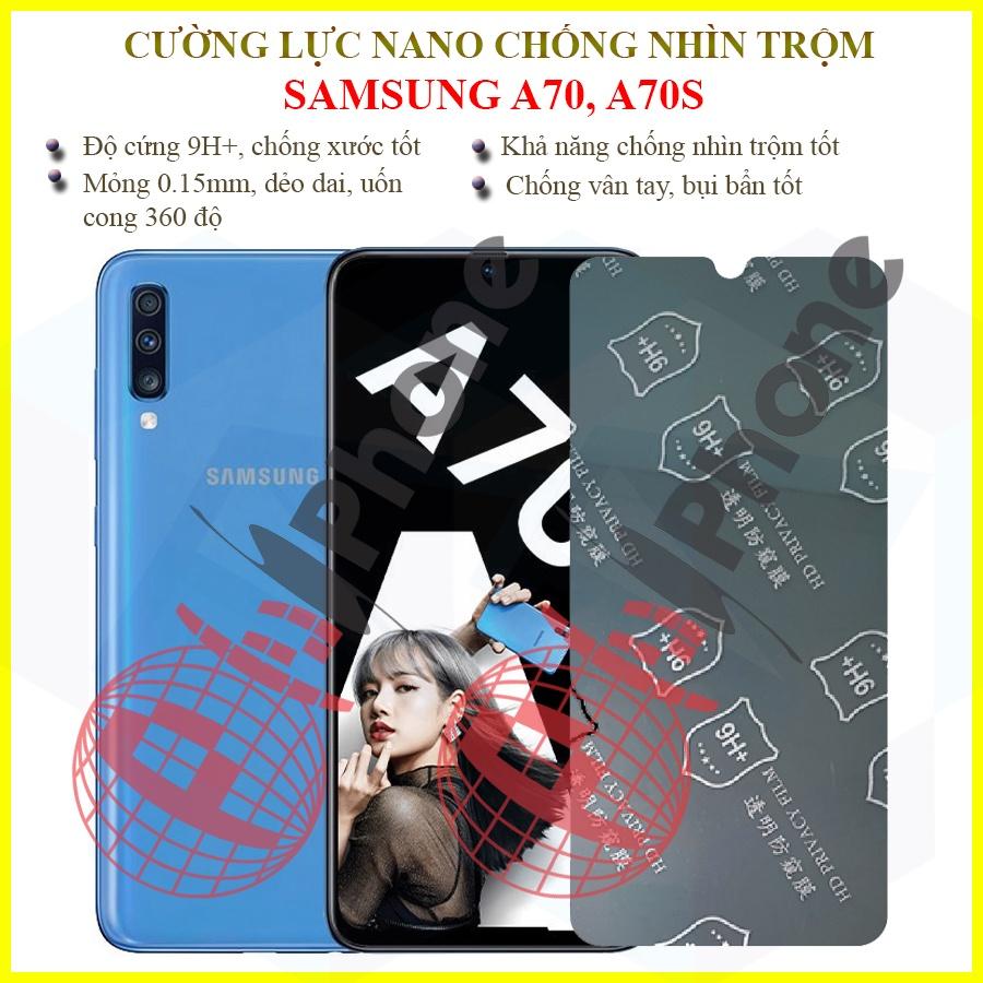 Dán chống nhìn trộm dành cho Samsung A70, A70s - Dán cường lực dẻo nano 9H+