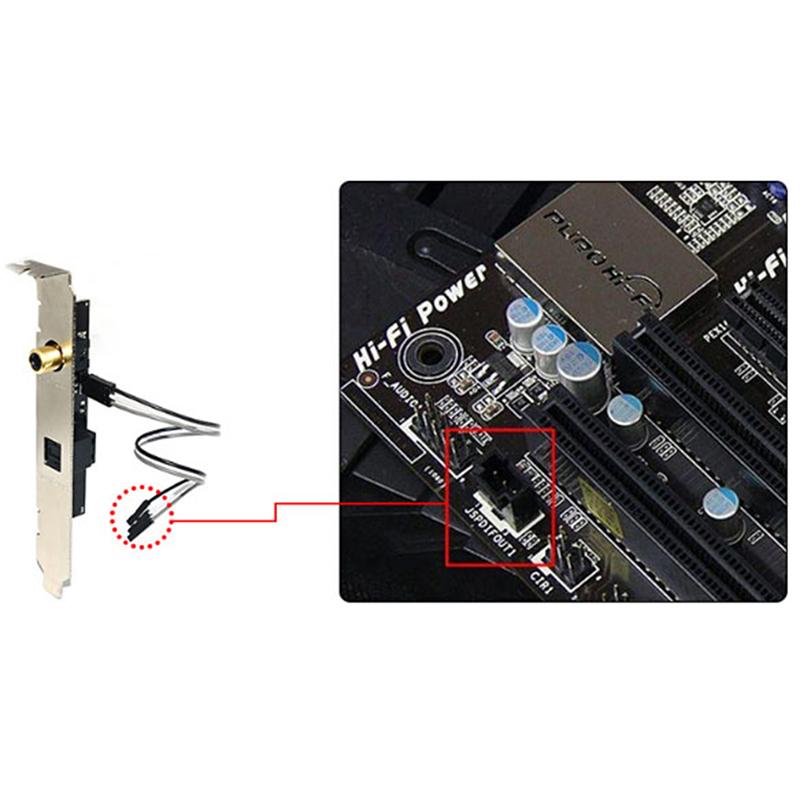 Chất lượng cao 1set spdif quang và RCA ra khung cáp cho ASUS MSI Gigabyte bo mạch chủ
