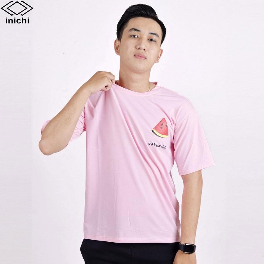 Áo thun INICHI unisex tay lỡ form rộng cá tính, hình in hình dưa hấu - IC639