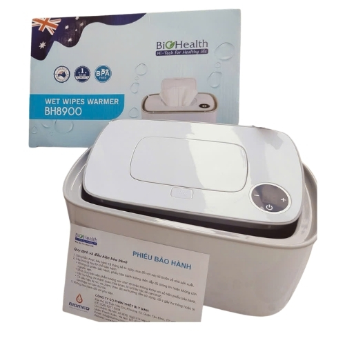 Máy Làm Ấm Khăn Ướt BIOHEALTH BH8900 - Làm ấm nhanh và đồng đều, điều chỉnh nhiệt độ phù hợp, màn hình LED, sức chứa 80 khăn, nguồn USB, giữ khăn ấm tiện lợi cho mẹ và bé tại nhà
