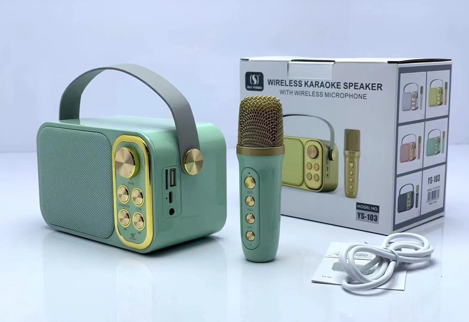 Loa Karaoke Bluetooth YS-103 Kèm 1 Micro Không Dây ( Hàng Chính Hãng )