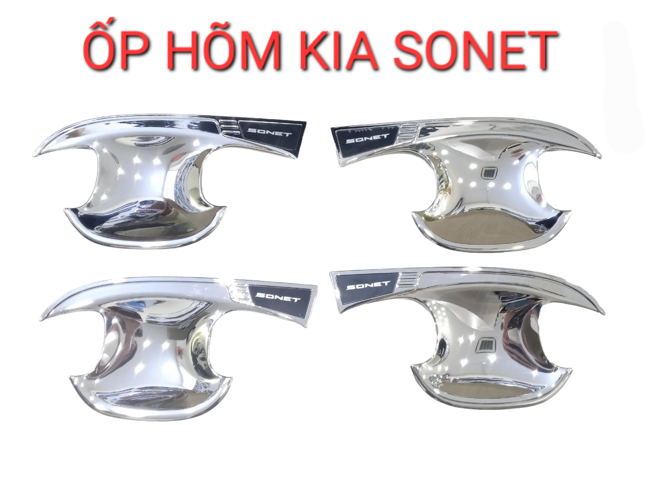 Ốp tay hõm cửa xe KIA SONET 2022 + chất liệu crom cao cấp